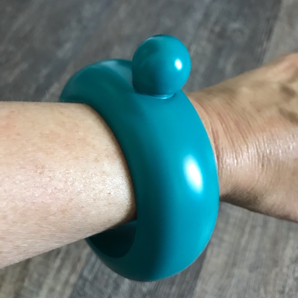 Two Teal Bangle Flask Bracelets